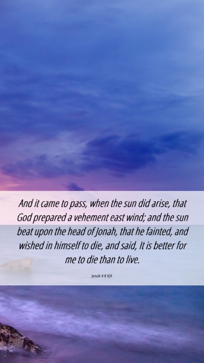 Picture 06 - Jonah 4:8 KJV Mobile Phone Wallpaper - And it came to pass, when the sun did arise, that - Mobile Bible Verse Wallpaper