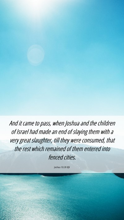Picture 06 - Joshua 10:20 KJV Mobile Phone Wallpaper - And it came to pass, when Joshua and the children - Mobile Bible Verse Wallpaper