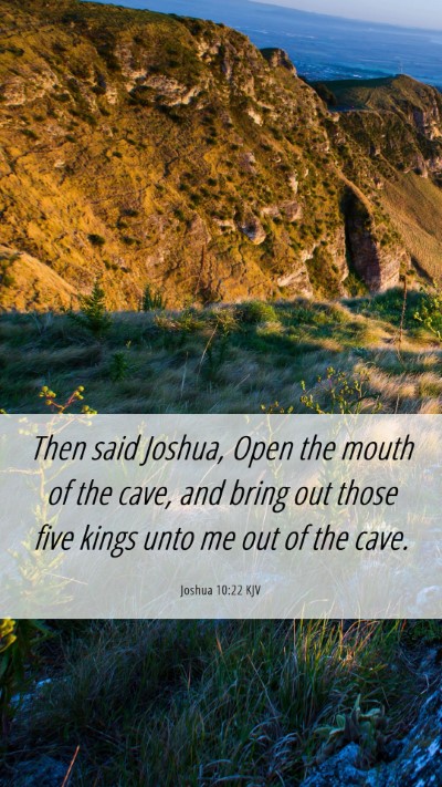 Picture 06 - Joshua 10:22 KJV Mobile Phone Wallpaper - Then said Joshua, Open the mouth of the cave, and - Mobile Bible Verse Wallpaper
