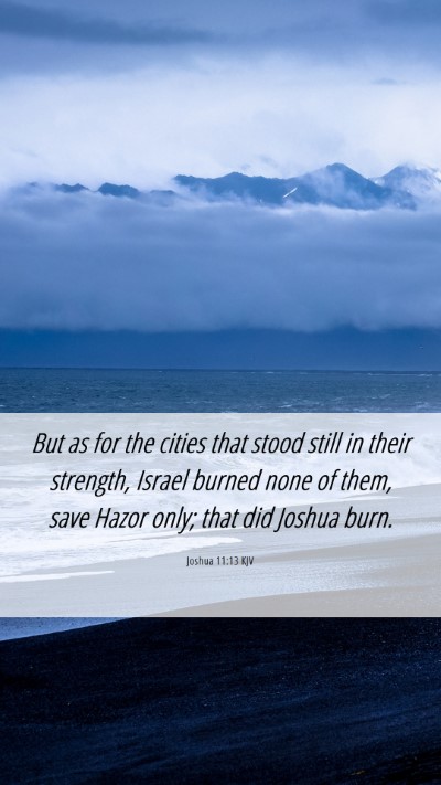 Picture 06 - Joshua 11:13 KJV Mobile Phone Wallpaper - But as for the cities that stood still in their - Mobile Bible Verse Wallpaper