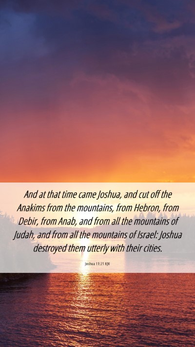 Picture 06 - Joshua 11:21 KJV Mobile Phone Wallpaper - And at that time came Joshua, and cut off the - Mobile Bible Verse Wallpaper