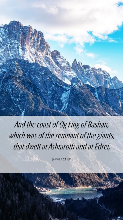 Picture 06 - Joshua 12:4 KJV Mobile Phone Wallpaper - And the coast of Og king of Bashan, which was of - Mobile Bible Verse Wallpaper