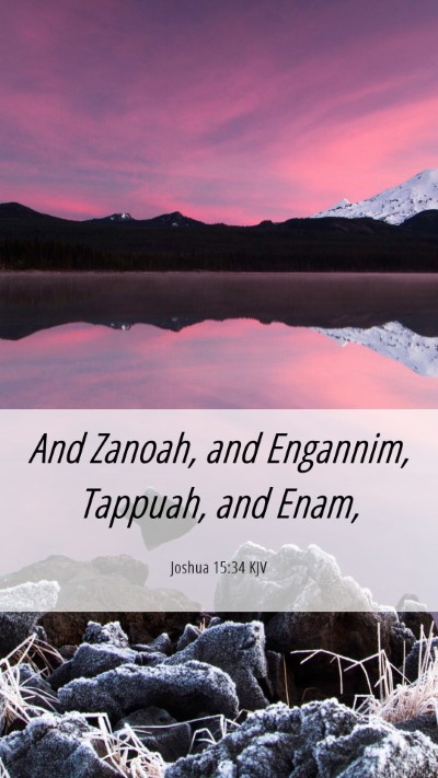 Picture 06 - Joshua 15:34 KJV Mobile Phone Wallpaper - And Zanoah, and Engannim, Tappuah, and - Mobile Bible Verse Wallpaper