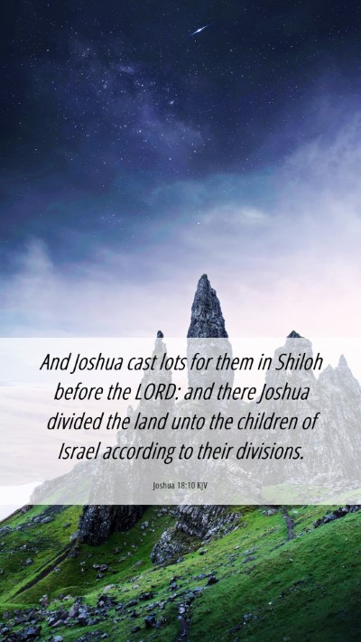 Picture 06 - Joshua 18:10 KJV Mobile Phone Wallpaper - And Joshua cast lots for them in Shiloh before - Mobile Bible Verse Wallpaper