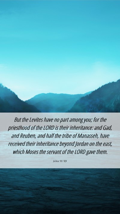 Picture 06 - Joshua 18:7 KJV Mobile Phone Wallpaper - But the Levites have no part among you; for the - Mobile Bible Verse Wallpaper