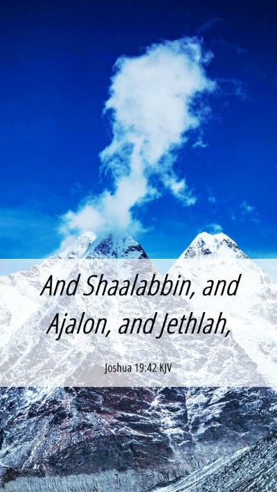 Picture 06 - Joshua 19:42 KJV Mobile Phone Wallpaper - And Shaalabbin, and Ajalon, and - Mobile Bible Verse Wallpaper