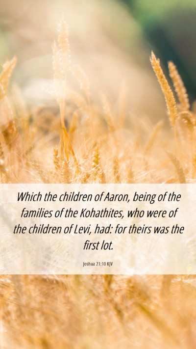 Picture 06 - Joshua 21:10 KJV Mobile Phone Wallpaper - Which the children of Aaron, being of the - Mobile Bible Verse Wallpaper