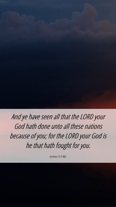 Picture 06 - Joshua 23:3 KJV Mobile Phone Wallpaper - And ye have seen all that the LORD your God hath - Mobile Bible Verse Wallpaper