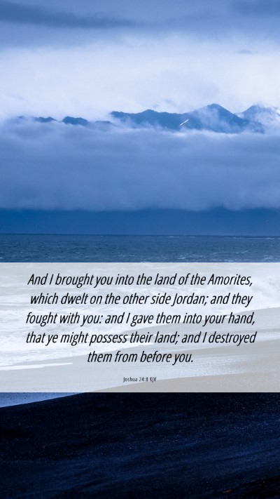 Picture 06 - Joshua 24:8 KJV Mobile Phone Wallpaper - And I brought you into the land of the Amorites, - Mobile Bible Verse Wallpaper