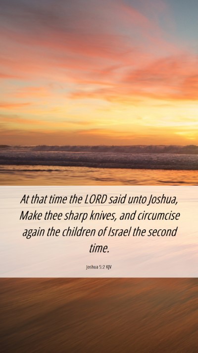 Picture 06 - Joshua 5:2 KJV Mobile Phone Wallpaper - At that time the LORD said unto Joshua, Make thee - Mobile Bible Verse Wallpaper