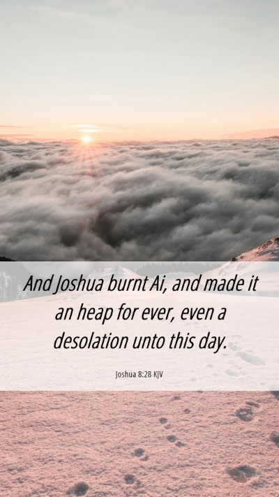 Picture 06 - Joshua 8:28 KJV Mobile Phone Wallpaper - And Joshua burnt Ai, and made it an heap for - Mobile Bible Verse Wallpaper