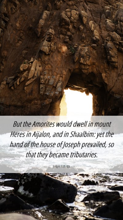 Picture 06 - Judges 1:35 KJV Mobile Phone Wallpaper - But the Amorites would dwell in mount Heres in - Mobile Bible Verse Wallpaper