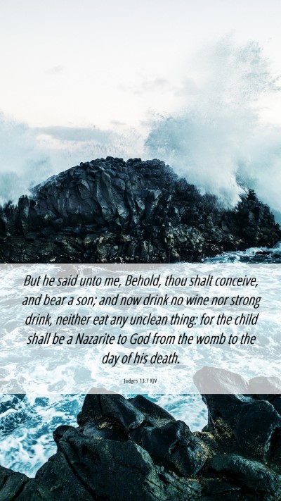 Picture 06 - Judges 13:7 KJV Mobile Phone Wallpaper - But he said unto me, Behold, thou shalt conceive, - Mobile Bible Verse Wallpaper