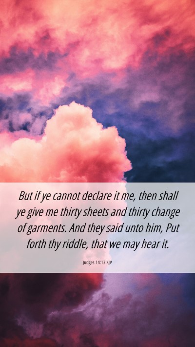 Picture 06 - Judges 14:13 KJV Mobile Phone Wallpaper - But if ye cannot declare it me, then shall ye - Mobile Bible Verse Wallpaper