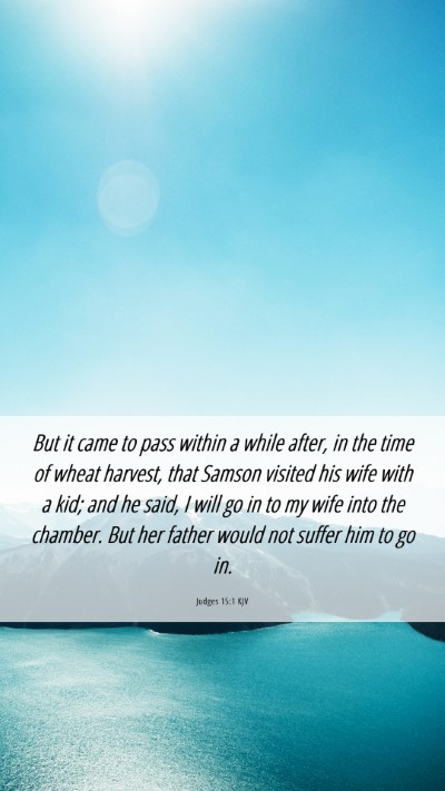 Picture 06 - Judges 15:1 KJV Mobile Phone Wallpaper - But it came to pass within a while after, in the - Mobile Bible Verse Wallpaper