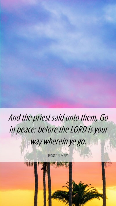 Picture 06 - Judges 18:6 KJV Mobile Phone Wallpaper - And the priest said unto them, Go in peace: - Mobile Bible Verse Wallpaper