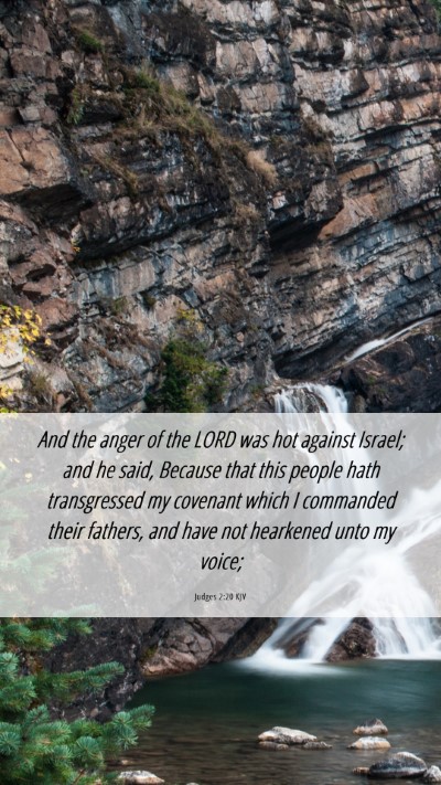 Picture 06 - Judges 2:20 KJV Mobile Phone Wallpaper - And the anger of the LORD was hot against Israel; - Mobile Bible Verse Wallpaper