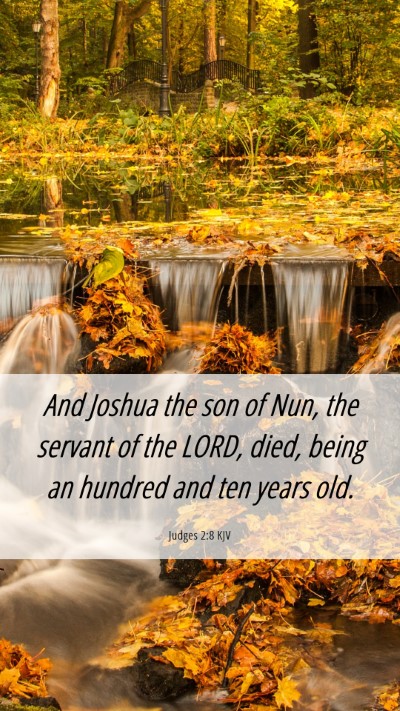 Picture 06 - Judges 2:8 KJV Mobile Phone Wallpaper - And Joshua the son of Nun, the servant of the - Mobile Bible Verse Wallpaper