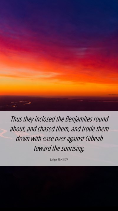 Picture 06 - Judges 20:43 KJV Mobile Phone Wallpaper - Thus they inclosed the Benjamites round about, - Mobile Bible Verse Wallpaper