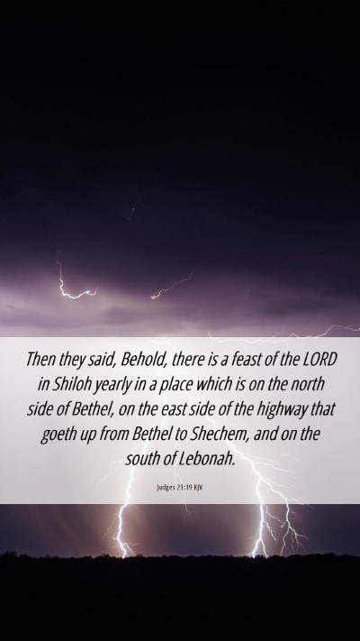 Picture 06 - Judges 21:19 KJV Mobile Phone Wallpaper - Then they said, Behold, there is a feast of the - Mobile Bible Verse Wallpaper