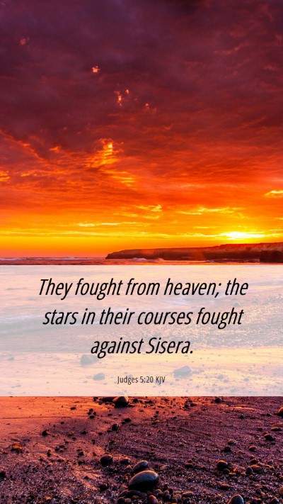 Picture 06 - Judges 5:20 KJV Mobile Phone Wallpaper - They fought from heaven; the stars in their - Mobile Bible Verse Wallpaper