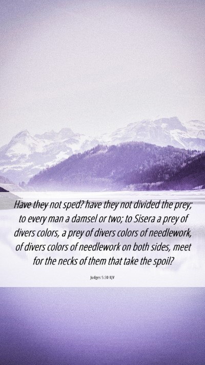Picture 06 - Judges 5:30 KJV Mobile Phone Wallpaper - Have they not sped? have they not divided the - Mobile Bible Verse Wallpaper