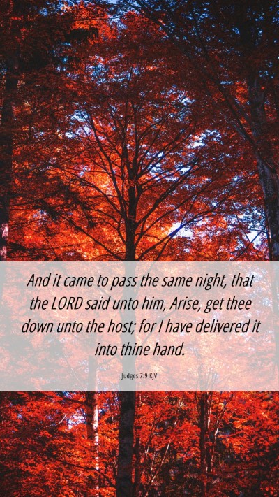 Picture 06 - Judges 7:9 KJV Mobile Phone Wallpaper - And it came to pass the same night, that the LORD - Mobile Bible Verse Wallpaper