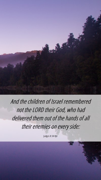 Picture 06 - Judges 8:34 KJV Mobile Phone Wallpaper - And the children of Israel remembered not the - Mobile Bible Verse Wallpaper