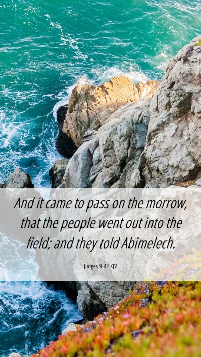 Picture 06 - Judges 9:42 KJV Mobile Phone Wallpaper - And it came to pass on the morrow, that the - Mobile Bible Verse Wallpaper