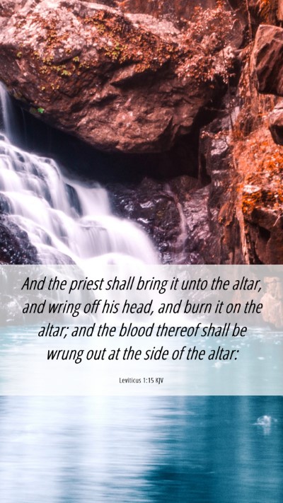 Picture 06 - Leviticus 1:15 KJV Mobile Phone Wallpaper - And the priest shall bring it unto the altar, and - Mobile Bible Verse Wallpaper