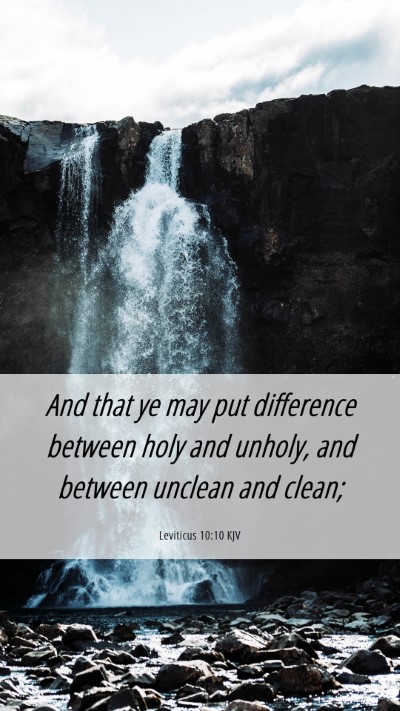 Picture 06 - Leviticus 10:10 KJV Mobile Phone Wallpaper - And that ye may put difference between holy and - Mobile Bible Verse Wallpaper