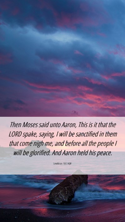 Picture 06 - Leviticus 10:3 KJV Mobile Phone Wallpaper - Then Moses said unto Aaron, This is it that the - Mobile Bible Verse Wallpaper