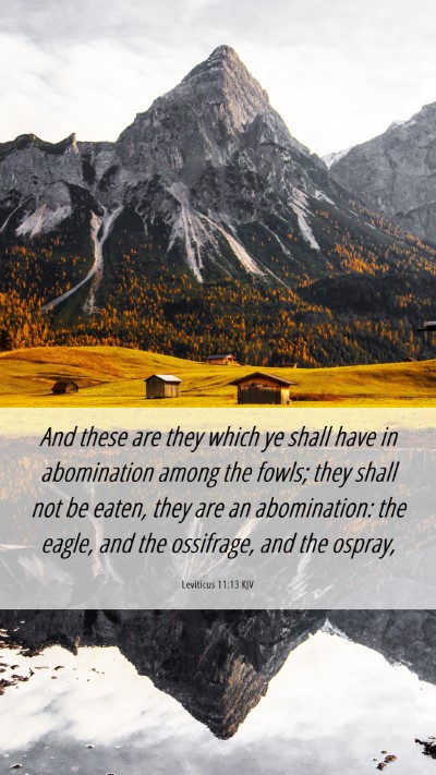 Picture 06 - Leviticus 11:13 KJV Mobile Phone Wallpaper - And these are they which ye shall have in - Mobile Bible Verse Wallpaper
