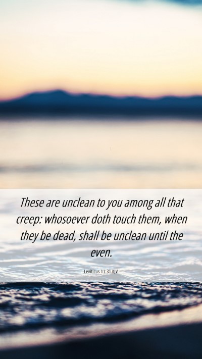 Picture 06 - Leviticus 11:31 KJV Mobile Phone Wallpaper - These are unclean to you among all that creep: - Mobile Bible Verse Wallpaper