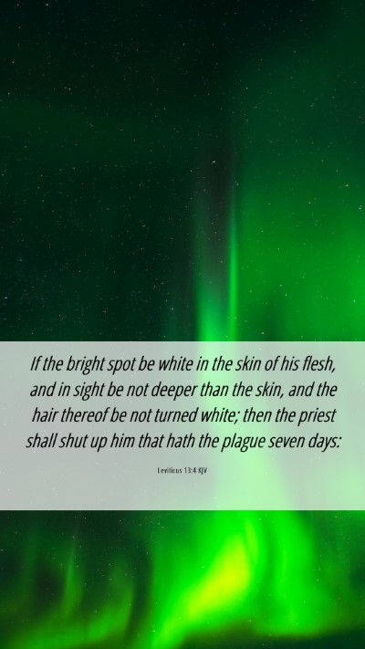 Picture 06 - Leviticus 13:4 KJV Mobile Phone Wallpaper - If the bright spot be white in the skin of his - Mobile Bible Verse Wallpaper