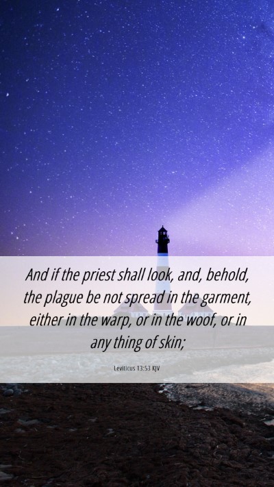 Picture 06 - Leviticus 13:53 KJV Mobile Phone Wallpaper - And if the priest shall look, and, behold, the - Mobile Bible Verse Wallpaper