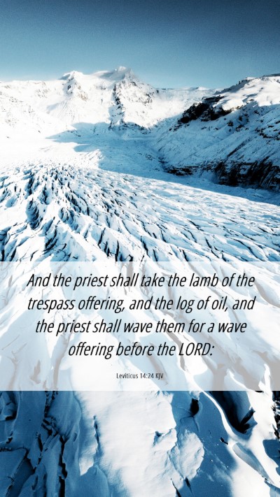 Picture 06 - Leviticus 14:24 KJV Mobile Phone Wallpaper - And the priest shall take the lamb of the - Mobile Bible Verse Wallpaper