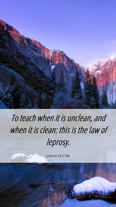 Picture 06 - Leviticus 14:57 KJV Mobile Phone Wallpaper - To teach when it is unclean, and when it is - Mobile Bible Verse Wallpaper
