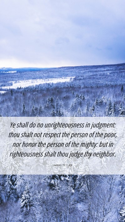 Picture 06 - Leviticus 19:15 KJV Mobile Phone Wallpaper - Ye shall do no unrighteousness in judgment: thou - Mobile Bible Verse Wallpaper