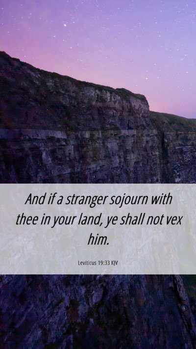 Picture 06 - Leviticus 19:33 KJV Mobile Phone Wallpaper - And if a stranger sojourn with thee in your land, - Mobile Bible Verse Wallpaper