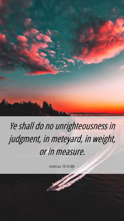 Picture 06 - Leviticus 19:35 KJV Mobile Phone Wallpaper - Ye shall do no unrighteousness in judgment, in - Mobile Bible Verse Wallpaper