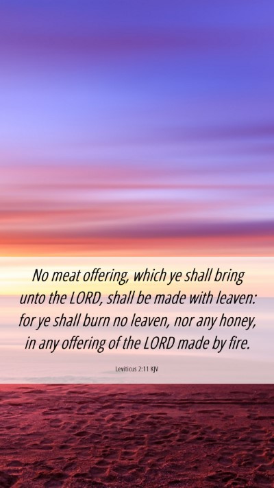 Picture 06 - Leviticus 2:11 KJV Mobile Phone Wallpaper - No meat offering, which ye shall bring unto the - Mobile Bible Verse Wallpaper