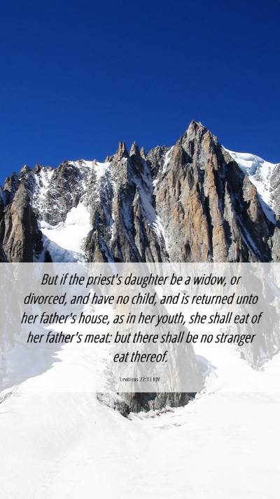 Picture 06 - Leviticus 22:13 KJV Mobile Phone Wallpaper - But if the priest's daughter be a widow, or - Mobile Bible Verse Wallpaper