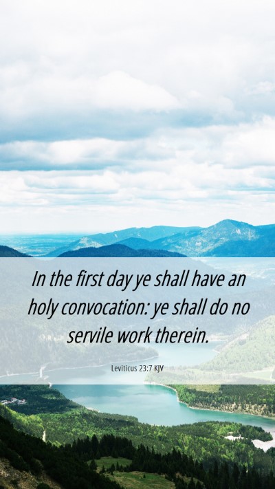 Picture 06 - Leviticus 23:7 KJV Mobile Phone Wallpaper - In the first day ye shall have an holy - Mobile Bible Verse Wallpaper