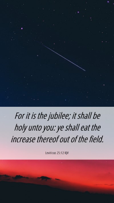 Picture 06 - Leviticus 25:12 KJV Mobile Phone Wallpaper - For it is the jubilee; it shall be holy unto you: - Mobile Bible Verse Wallpaper