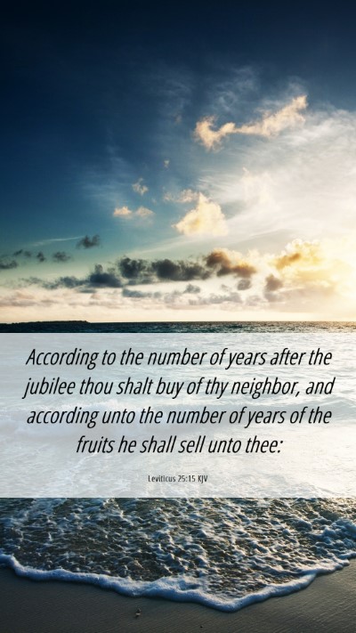 Picture 06 - Leviticus 25:15 KJV Mobile Phone Wallpaper - According to the number of years after the - Mobile Bible Verse Wallpaper