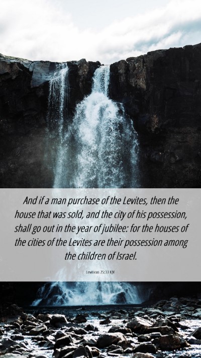 Picture 06 - Leviticus 25:33 KJV Mobile Phone Wallpaper - And if a man purchase of the Levites, then the - Mobile Bible Verse Wallpaper
