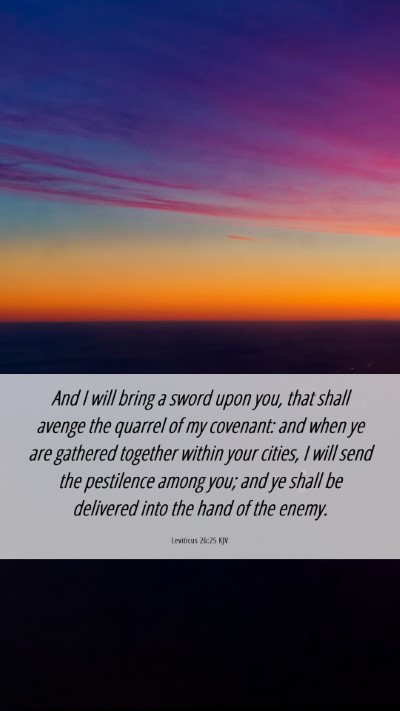 Picture 06 - Leviticus 26:25 KJV Mobile Phone Wallpaper - And I will bring a sword upon you, that shall - Mobile Bible Verse Wallpaper