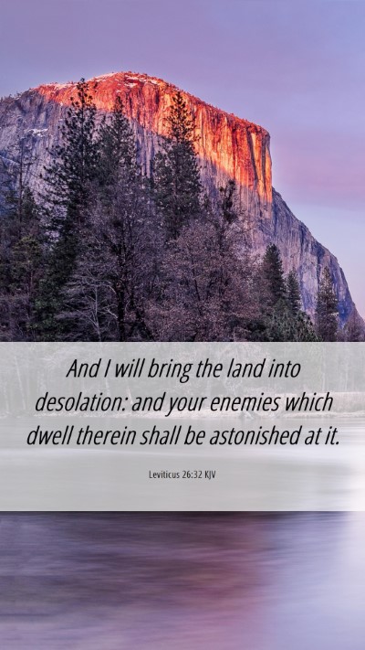 Picture 06 - Leviticus 26:32 KJV Mobile Phone Wallpaper - And I will bring the land into desolation: and - Mobile Bible Verse Wallpaper