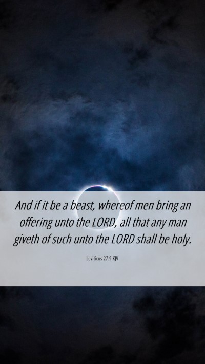 Picture 06 - Leviticus 27:9 KJV Mobile Phone Wallpaper - And if it be a beast, whereof men bring an - Mobile Bible Verse Wallpaper